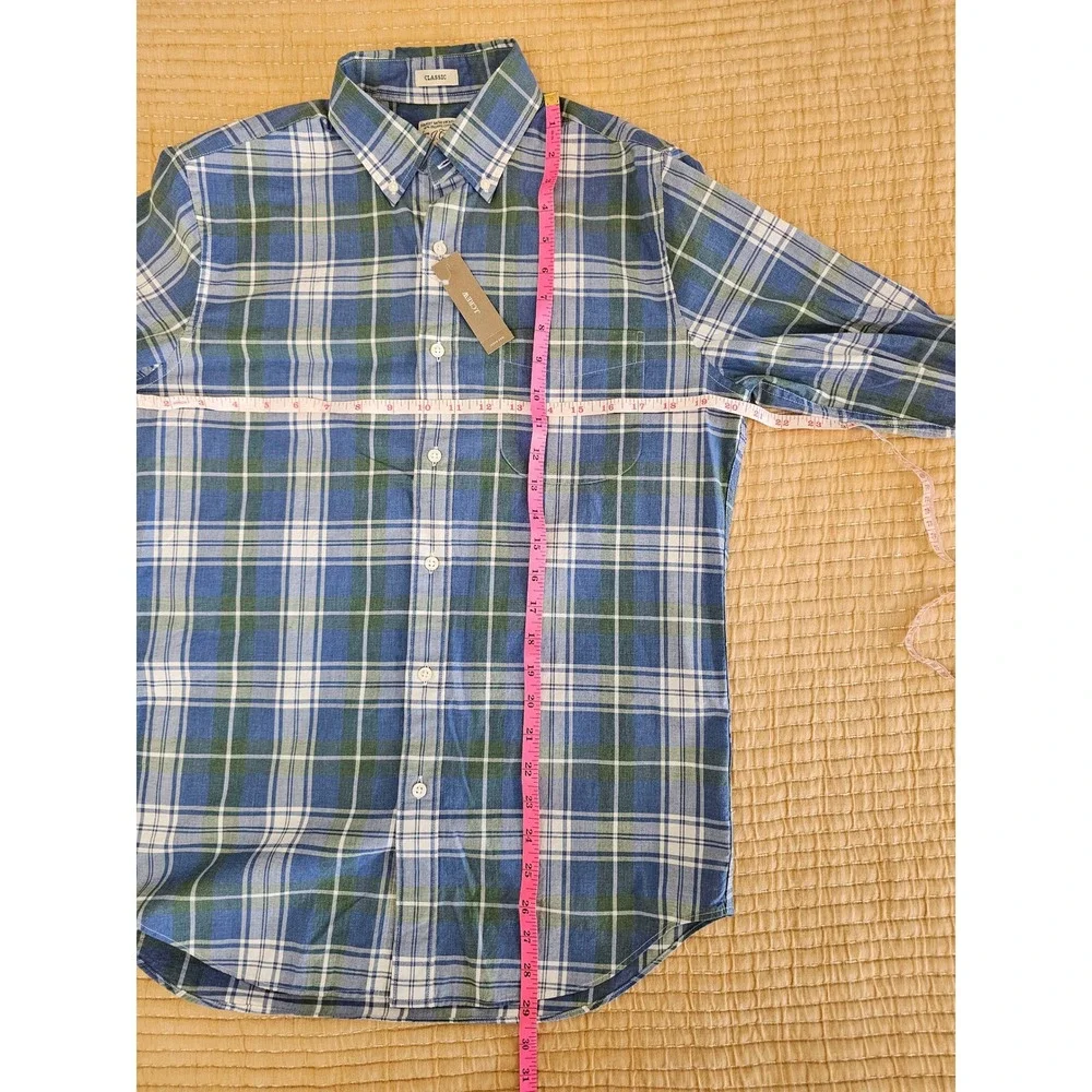 J.Crew Secret Wash Organic‎ Cotton Plaid Shirt Button Down Preppy Mens S
